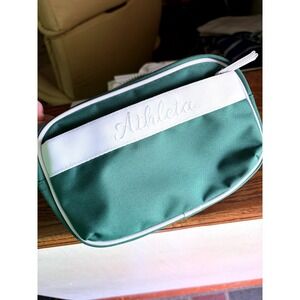 Athleta Excursion Belt Bag Green White Canvas Waist Pack Fanny Bag Tenniscore